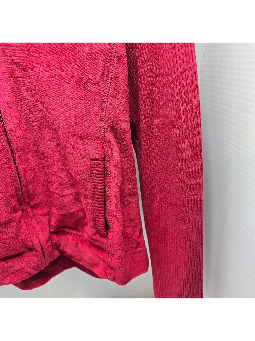 Evan Picone Women's Bold Red Bomber Jacket - Picture 3 of 7
